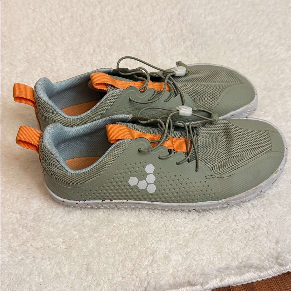 Vivobarefoot Primus Lite Barefoot Sneakers Green Orange Women 6 Youth 5 - Picture 4 of 6